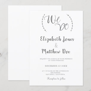 Wir machen Minimalistische Hochzeitseinladung in K Einladung