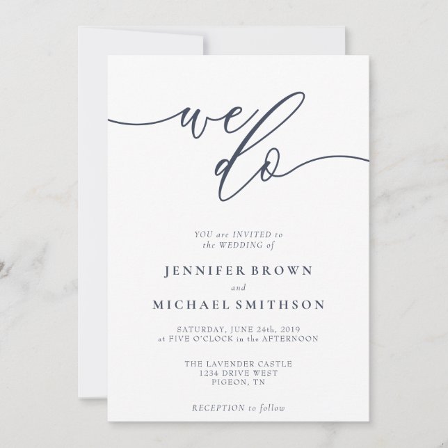 Wir machen minimalistische Unterschriftenschiff Einladung (Vorderseite)