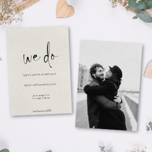 Wir machen Minimalistisches Beige-Foto Save The Date