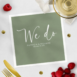 Wir machen moderne Kalligrafie-Hochzeit  Serviette