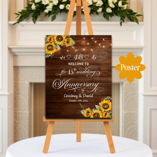 Wir machen noch 15. Wedding Anniversary String Lig Poster