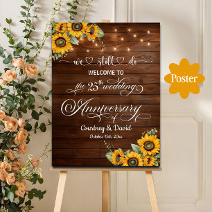 Wir machen noch 25. Wedding Anniversary String Lig Poster