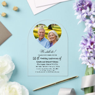 Wir machen noch 55. Hochzeitstag Foto Acryleinladungen