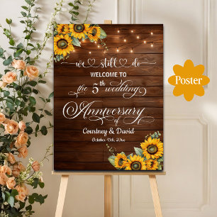 Wir machen noch 5. Wedding Anniversary String Ligh Poster