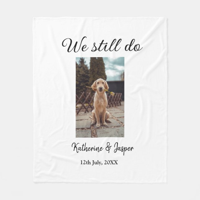 Wir machen noch Ehepaar Foto Name Datum sim Fleecedecke (Vorderseite)