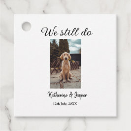 Wir machen noch Ehepaar Foto Name Datum sim Geschenkanhänger