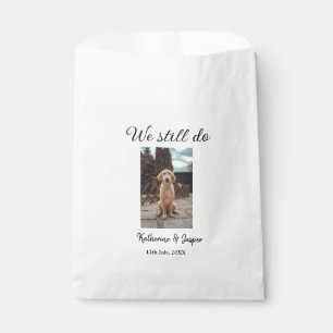 Wir machen noch Ehepaar Foto Name Datum sim Geschenktütchen