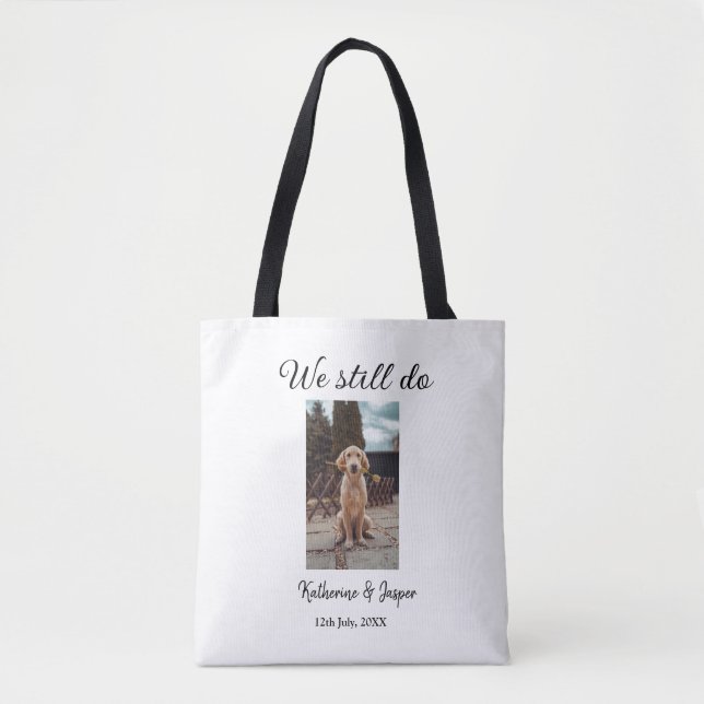 Wir machen noch Ehepaar Foto Name Datum sim Tasche (Vorderseite)