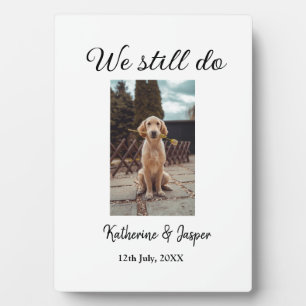 Wir machen noch Hochzeitspaar Haustier Foto Name D Fotoplatte