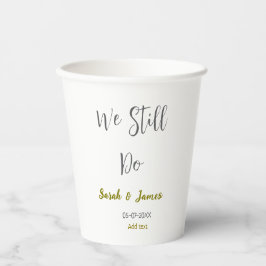 Wir machen noch Hochzeitstag einfaches graues Gold Pappbecher