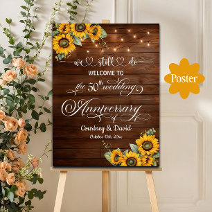 Wir machen noch immer 50. Wedding Anniversary Stri Poster