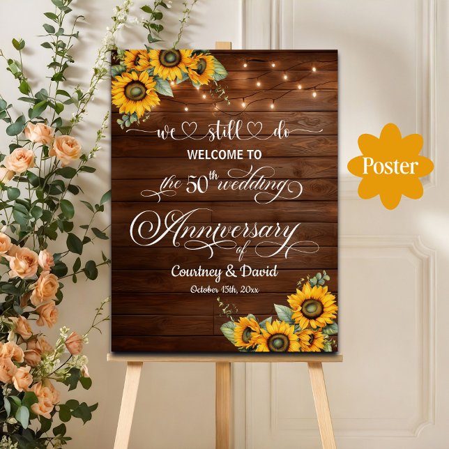 Wir machen noch immer 50. Wedding Anniversary Stri Poster (Von Creator hochgeladen)