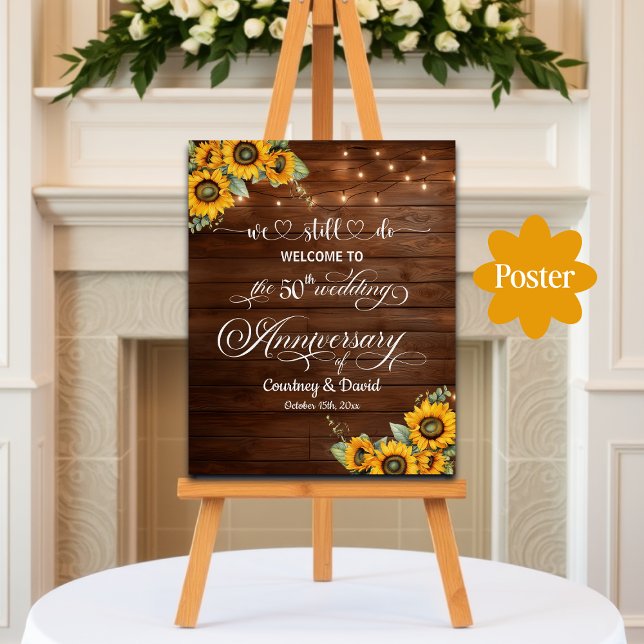 Wir machen noch immer 50. Wedding Anniversary Stri Poster (Von Creator hochgeladen)