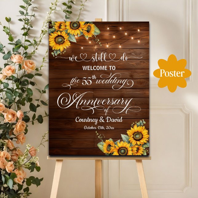 Wir machen noch immer 55. Wedding Anniversary Stri Poster (Von Creator hochgeladen)