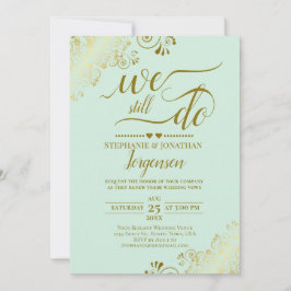 Wir machen noch immer eine elegante Mint Green & G Einladung