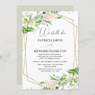 Wir machen noch immer Elegant Greenery Vow Renewal Einladung