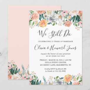 Wir machen noch immer Vow Renewal Elegante Garden  Einladung
