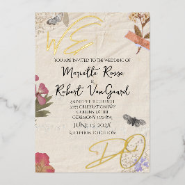WIR MACHEN Prestige Blume Shabby Garden Chic Hochz Folieneinladung