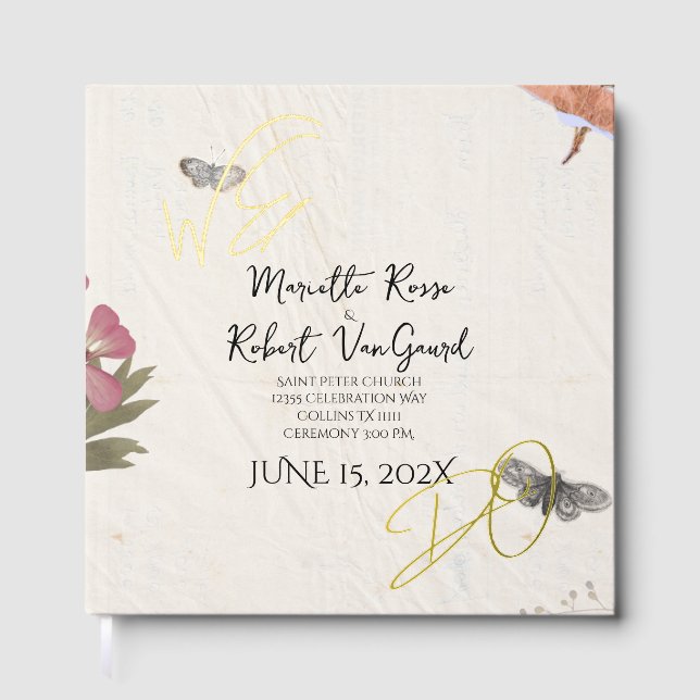 WIR MACHEN Prestige Blume Shabby Garden Chic Hochz Gästebuch (Vorderseite)