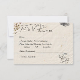 WIR MACHEN Shabby Chic Hochzeiten von Blume RSVP Karte