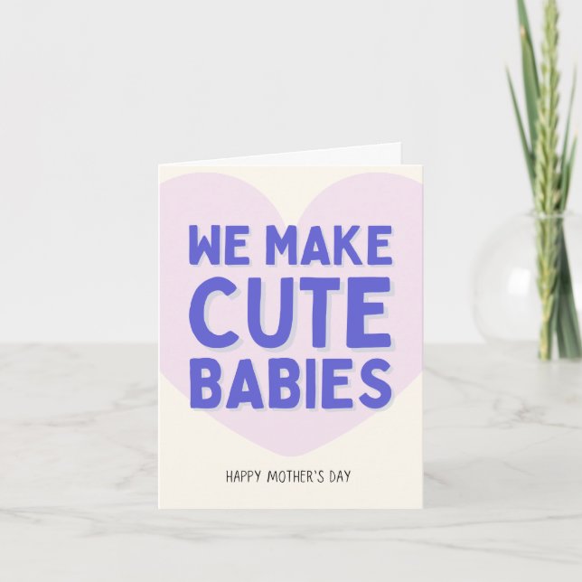 Wir machen süße Babys Karte (Vorderseite)