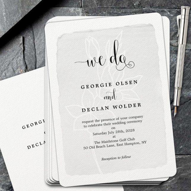 Wir machen Vintage kalligraphische Hochzeiten Einladung (Von Creator hochgeladen)