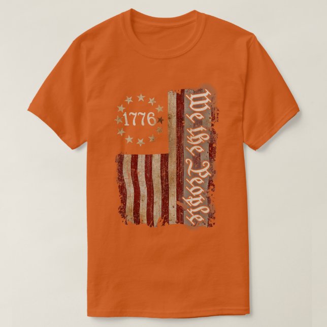 Wir Menschen 1776 Shirt amerikanische Flagge 4. Ju (Design vorne)