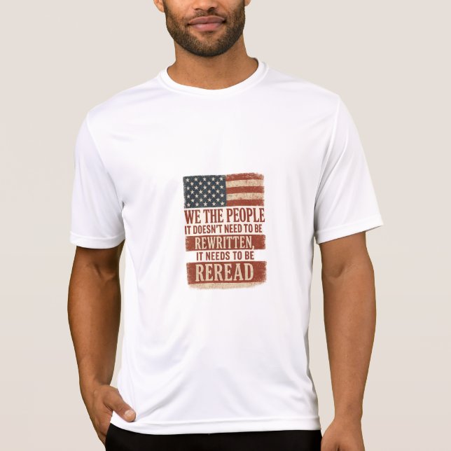 Wir Menschen lesen das Flag-Zitat T-Shirt (Vorderseite)