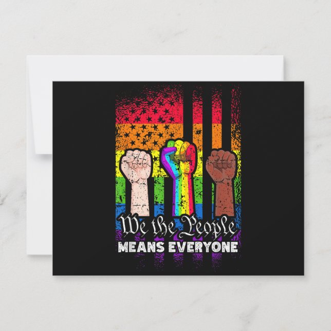 Wir Menschen meinen alle LGBT, die US-Verfassung (Vorderseite)