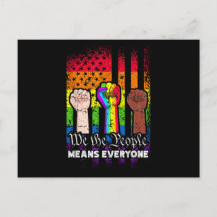 Wir Menschen meinen alle LGBT, die US-Verfassung Feiertagspostkarte