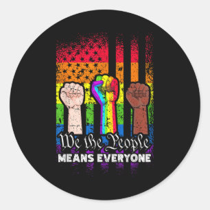 Wir Menschen meinen alle LGBT, die US-Verfassung Runder Aufkleber