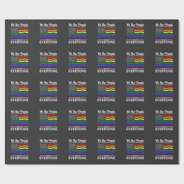 Wir Menschen meinen jeden Monat LGBTQ-Stolz Geschenkpapier (Flach)