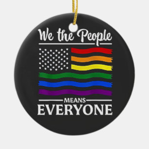 Wir Menschen meinen jeden Monat LGBTQ-Stolz Keramik Ornament