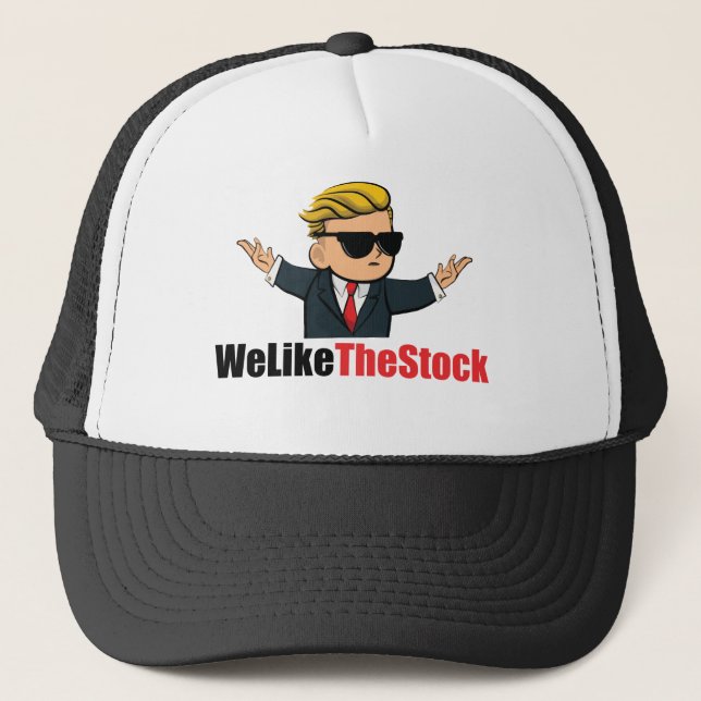 Wir mögen die Aktie (Wall Street Wetten) Truckerkappe (Vorderseite)