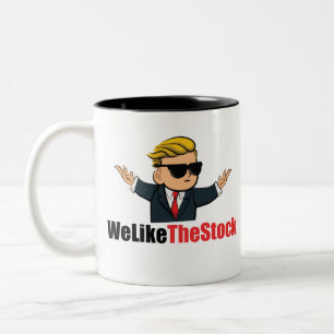 Wir mögen die Aktie (Wall Street Wetten) Zweifarbige Tasse