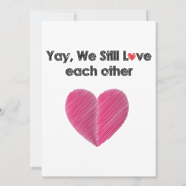 Wir mögen einander immer noch feiertagskarte (Vorderseite)