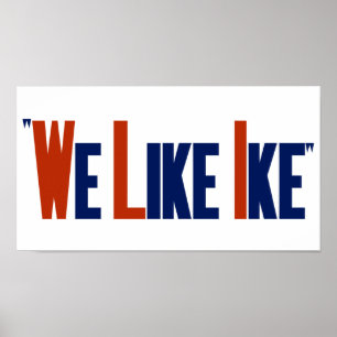 Wir mögen Ike — Eisenhower Election Poster