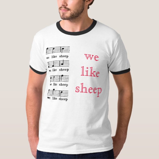 Wir mögen Schafe T-Shirt (Vorderseite)