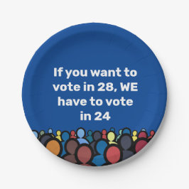 Wir müssen 24 abstimmen pappteller