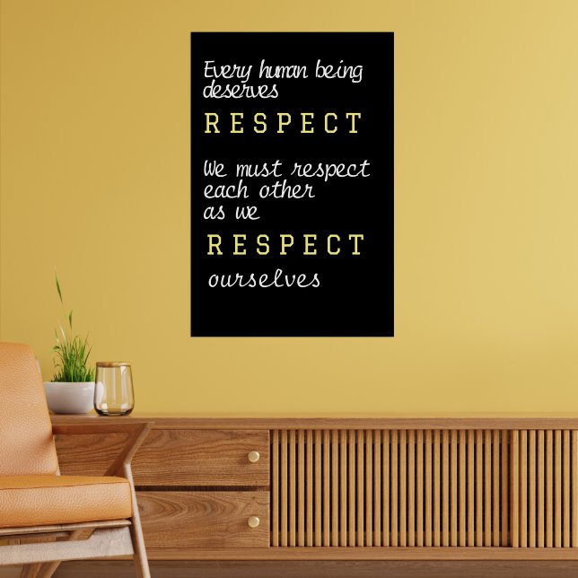 Wir müssen einander respektieren poster (Wohnzimmer 2)