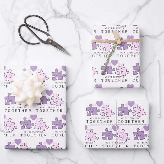 Wir passen perfekt zusammen und verpacken Papierbl Geschenkpapier Set (Vorderseite)