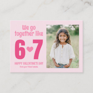 Wir passen zusammen wie 6 7 Kinder Foto Valentinst Mitteilungskarte