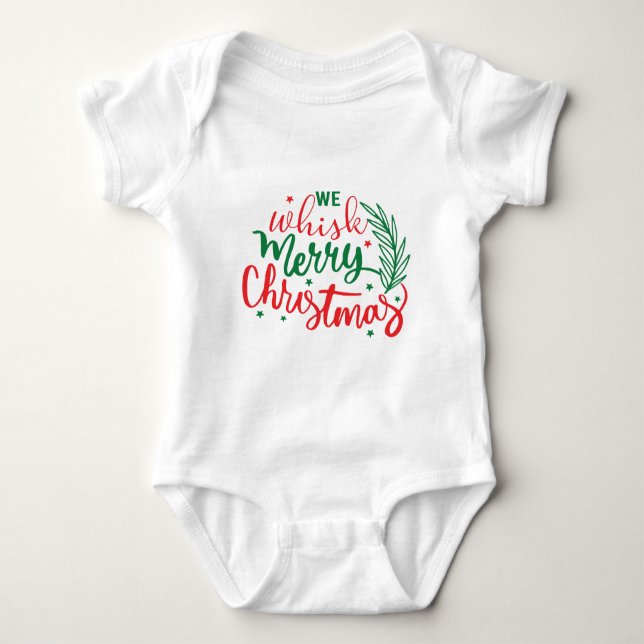 Wir pfeifen frohe Weihnachten Baby Strampler (Vorderseite)
