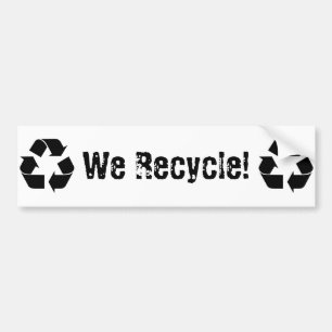 Wir recyceln autoaufkleber