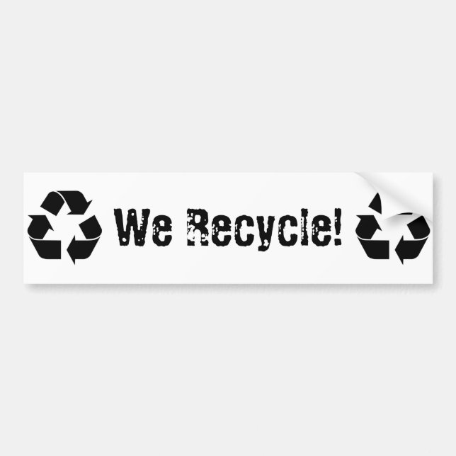 Wir recyceln autoaufkleber (Vorne)