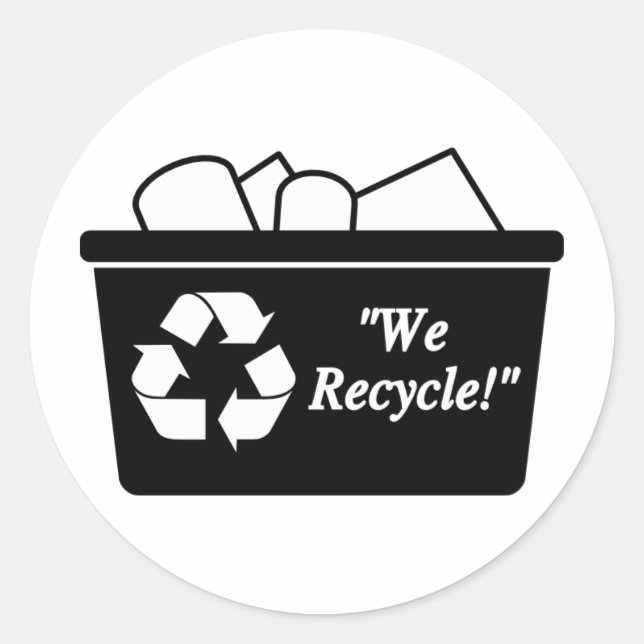 Wir Recycelte Runder Aufkleber (Vorderseite)