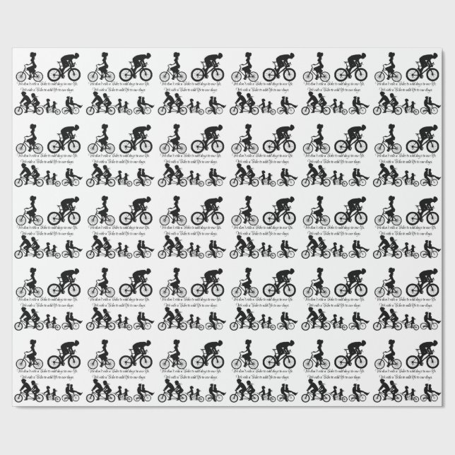 WIR REITEN EIN FAHRRAD GESCHENKPAPIER (Saum)
