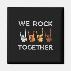 Wir rocken zusammen Skelett Hände Rock lustiger Ha Magnet