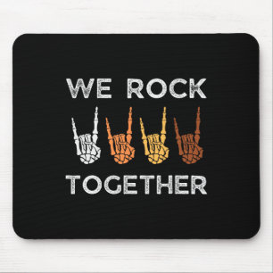Wir rocken zusammen Skelett Hände Rock lustiger Ha Mousepad