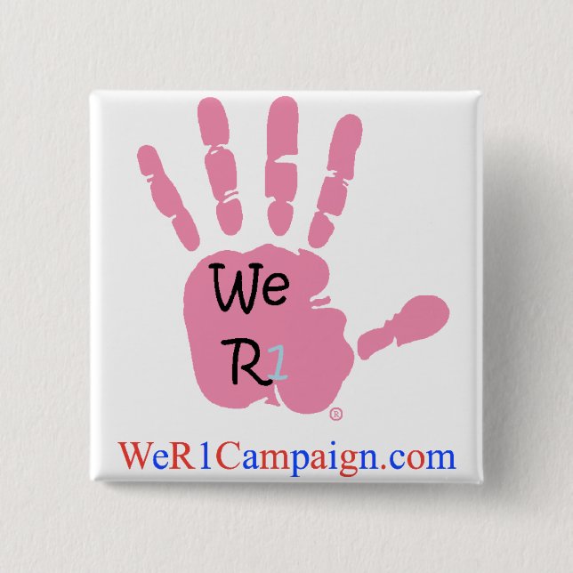 Wir rosa Knopf der HandR1 Button (Vorderseite)